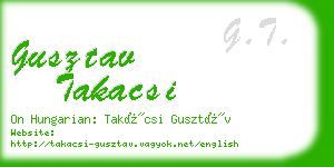 gusztav takacsi business card